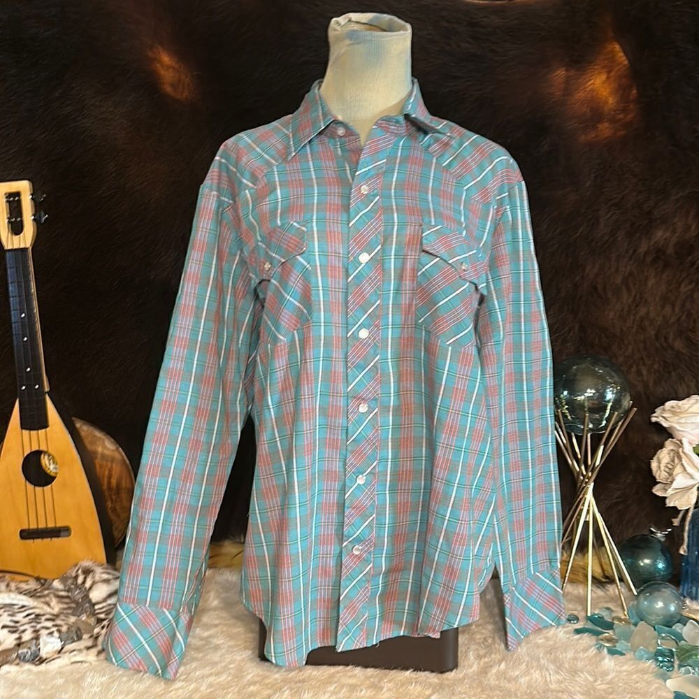Silver award vintage western shirt L (5025D)